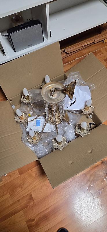 bag isiqlari: Çılçıraq, 8 lampa, Şüşə — 3
