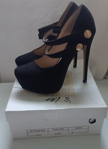 kappa boots: Elegantne nove crne cipele Small Swan - Model: salonke sa visokom — 3