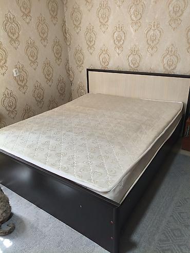 Двуспальные кровати: Двуспальная кровать, Б/у, С матрасом, длина - 200 см — 8