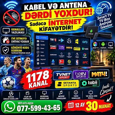 android manitorlar: Smart TV/Android TV Box üçün internet üzərindən TV xidməti - Kabel və — 1