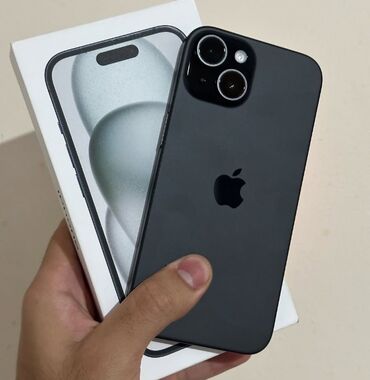 Apple iPhone: IPhone 15, 256 GB, Jet Black, Zəmanət, Kredit, Simsiz şarj