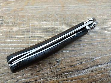 Охотничьи ножи: Нож "Гюрза" складной, сталь 65Х13, замок Liner Lock, рукоять дерево — 7