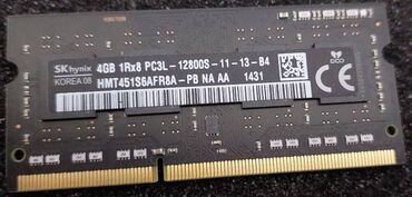 Оперативная память (RAM): Оперативная память, Б/у, Samsung, 4 ГБ, DDR3, 1600 МГц, Для ноутбука — 13