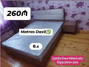 tumba mebel: Mebel dəsti – ikinəfərlik çarpayı və tumba - Ölçü: 200×160 sm - — 1
