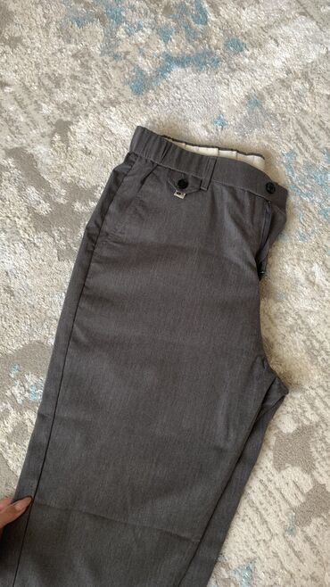 классический брюки: Джинсы и брюки, цвет - Серый, Б/у