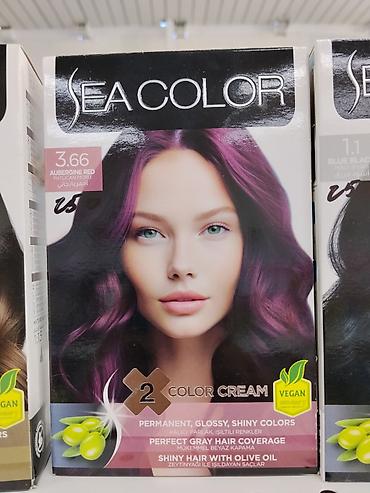 Краска: Краска для волос SEA COLOR 3.66 Aubergine Red. Стойкая крем-краска — 1