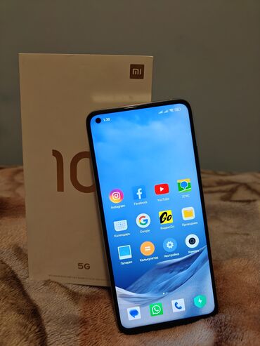 Xiaomi: Xiaomi, Mi 10T, Б/у, 128 ГБ, цвет - Голубой, 2 SIM — 1