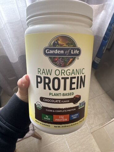 мышечная масса: Garden of Life Raw Organic Protein, растительный протеин, вкус шоколад