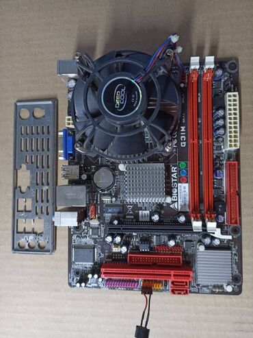 Материнские платы: Материнская плата, Б/у, Biostar, LGA775, Micro-ATX, Для ПК