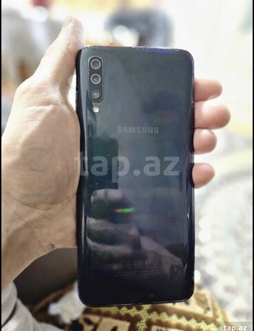 Samsung: Samsung Galaxy A70, 64 GB, rəng - Göy, Barmaq izi