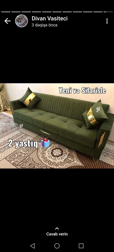 Divanlar: Künc divan, Yeni, Açılan, Bazalı, Ödənişli çatdırılma — 29