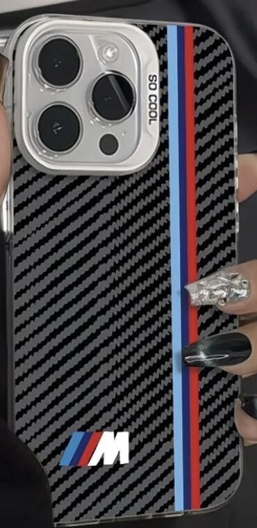 ноутбук дёшево: Чехол для iPhone с карбоновым узором и спортивным дизайном в стиле