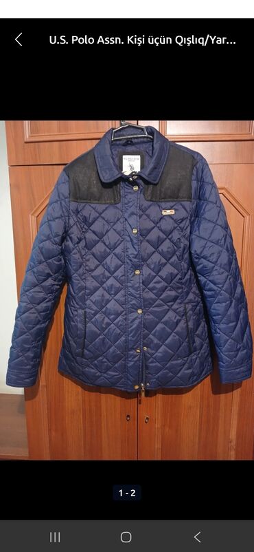 Свитера: Мужская куртка, Болонка, Зимняя, U.S. Polo Assn