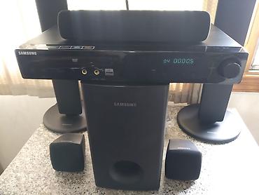 Аудиотехника: Samsung ev kinoteatrı – 5.1 kanal DVD receiver və akustika dəsti tam — 1