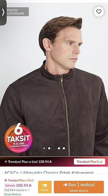 AC&Co. / Altınyıldız Classics kişi jaketi – qəhvəyi rəng - Model lalafo.az -da AC&Co. / Altınyıldız Classics kişi jaketi – qəhvəyi rəng - Model