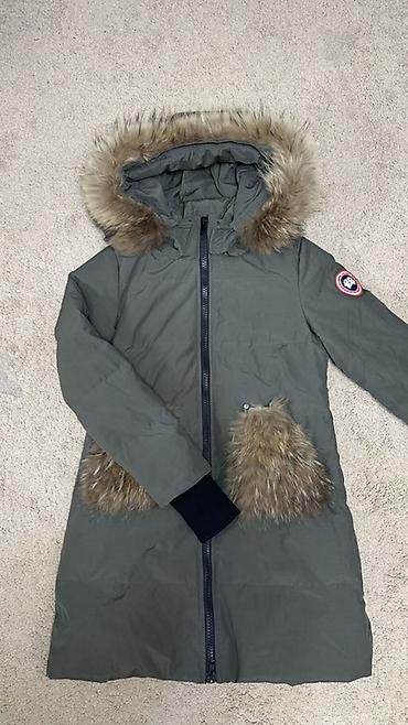 куртка canada goose: Пуховик, По колено, С мехом, L, XL — 2