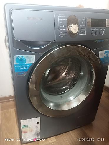 gundəlik maşınlar: Samsung paltaryuyan maşın – ön yükləməli, metalik boz rəng. - — 5