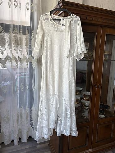 ag etek: Ağ rəngli zərif krujeva don - Material: tamamilə krujeva/parça üstü — 1