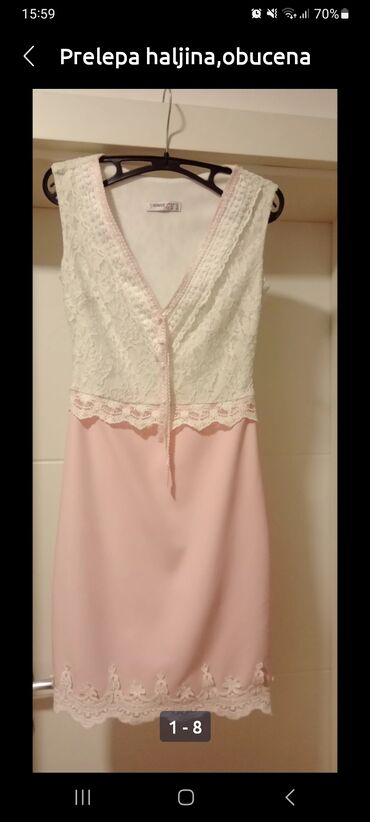 bolero za svečane haljine: S (EU 36), color - Pink, Evening, With the straps