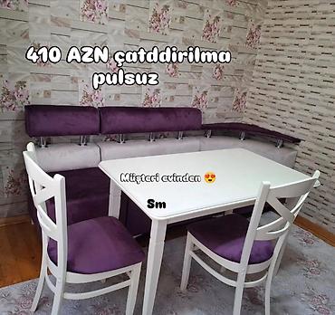 divan kuxna: Mətbəx üçün, Yeni, Dördbucaq masa, 2 stul — 1