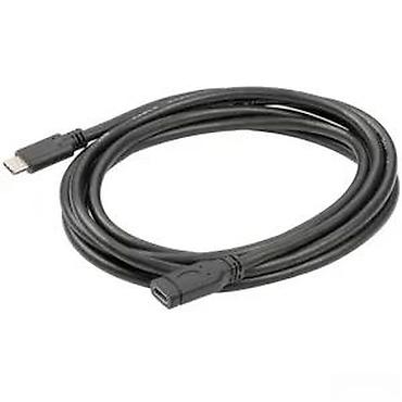 Kablovi za telefone: USB‑C produžni kabl (muški na ženski), crni - Konektori: USB Type‑C — 16