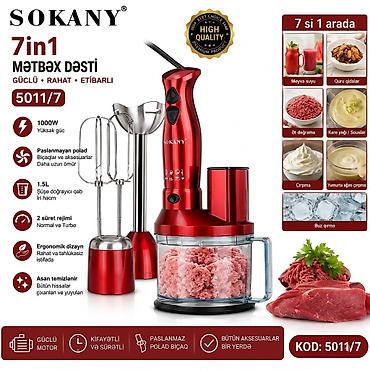 №: 1830 Məhsulun adı: Blender Sokany 5011/7 1000 W 1.5 l qırmızı
