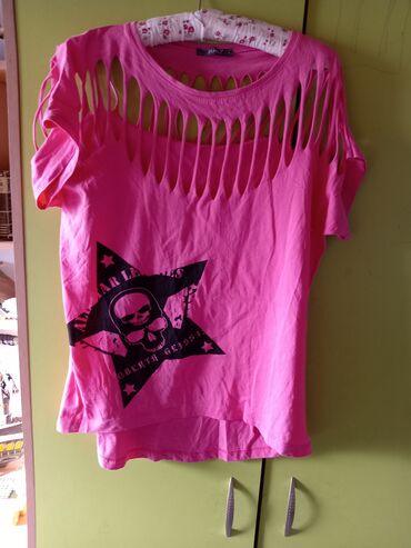 ženske majice tommy hilfiger: L (EU 40), Cotton, color - Pink