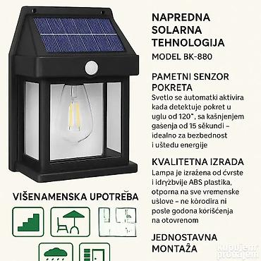 komode retro: Solarna led lampa sa senzorom pokret model bk-888. solarna led lampa — 1
