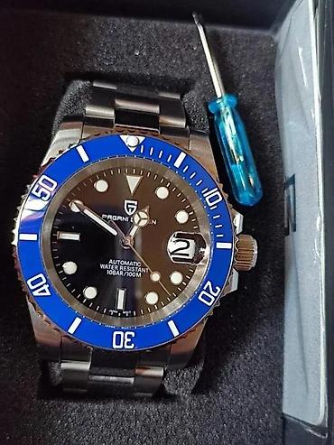 Ručni satovi: PAGANI DESIGN PD-1661 - Plavo/Crni- Rolex Submariner Homage Potpuno — 1
