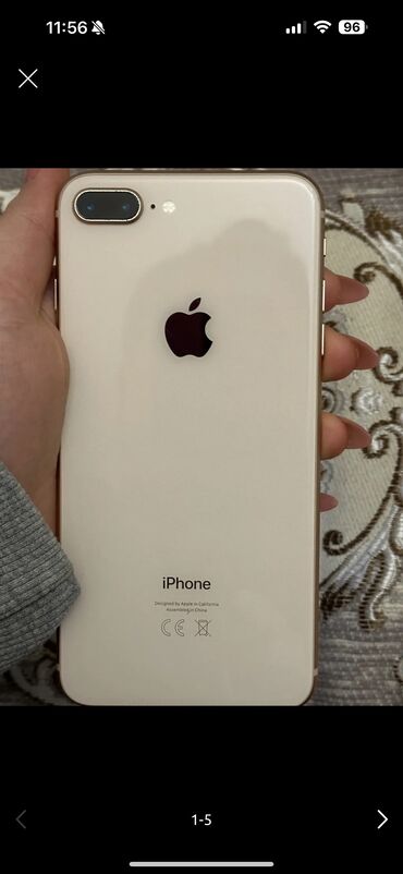 kabrolar: IPhone 8 Plus, 64 GB, Rose Gold, Zəmanət, Barmaq izi, Face ID