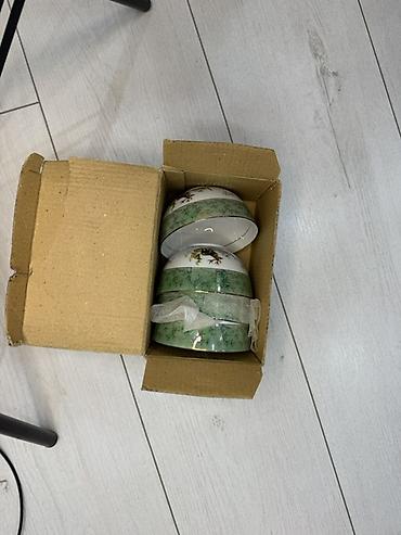 Наборы посуды: Наборы стеклянной посуды. 1) Набор креманок на ножке, 6 штук - — 12