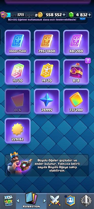 Kolleksiya kartları: Clash Royale hesabı Xüsusiyyətlər - Kral səviyyəsi/kartlar: çoxlu — 8