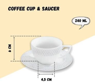 Digər süfrə qabları: Çay fincanı və nəlbəki 240 ml 6li -da lalafo.az — 6 Digər süfrə qabları: Çay fincanı və nəlbəki 240 ml 6li — 6