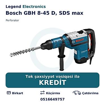 perfarator: Elan başlığı: Perforator Bosch GBH 8-45 D, SDS max Elan mətni: Bosch — 1