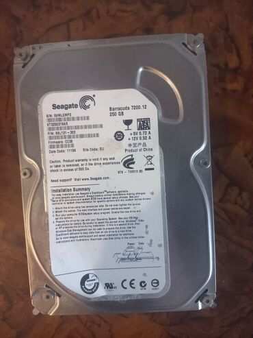80 gb hard disk: Hard disk 250 gb