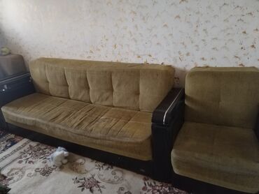 честер диван: İşlənmiş, Divan, 2 kreslo, Bazalı, Açılan