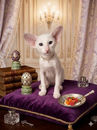 ориентальная: Ориентальная, 2 месяца, Девочка, Белый, Приучена к лотку, Проглистована, С документами — 8