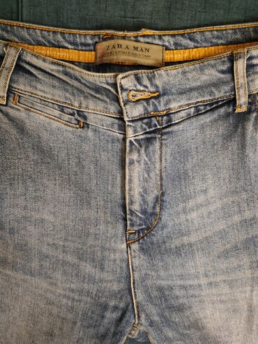брюки мужские новый: Джинсы Zara, цвет - Голубой