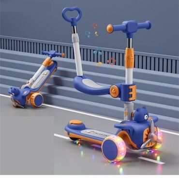 uşaqlar üçün sinteponlu jiletkalar: Salam scooter yenidir . oturacaqlı rollu, musiqili işıqlı qiymət