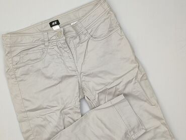 krótkie spodenki do grubych rajstop: H&M, Spodnie materiałowe damskie, rozmiar L