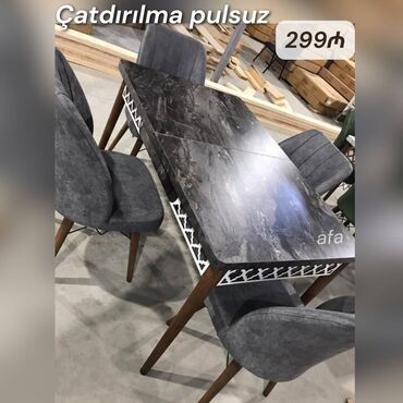 acilan stol: Mətbəx üçün, Qonaq otağı üçün, Yeni, Açılan, Dördbucaq masa, 4 stul, Türkiyə