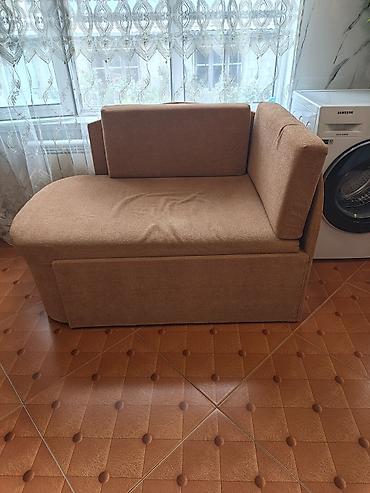 carpayı divan: Çevrilə bilən tək nəfərlik divan-kreslo - Rəng: açıq qəhvəyi (tekstil — 2