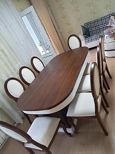 bayram: Qonaq otağı üçün, Yeni, Açılan, Oval masa, 8 stul — 1