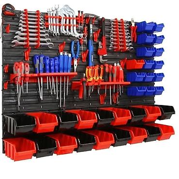 cirkoni za tekstil: Zidni organizator za alat sa pločama i košarama - Modularni panel — 1