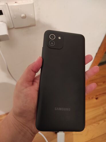 Infinix: Samsung Galaxy A03, 32 ГБ, цвет - Черный, Отпечаток пальца, Две SIM карты