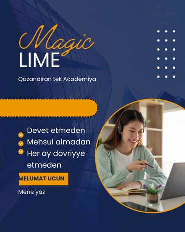 Xarici dil kursları: Magic LIME onlayn ışine sende qosularaq qazana bilersen indi