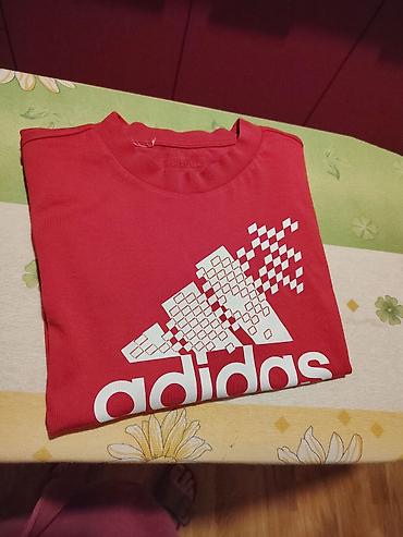 kappa m: Adidas majica kratkih rukava – crvena - Model: klasičan T‑shirt — 7