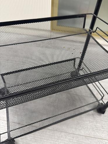 iskaflar: Metal meshli 3 mərtəbəli servis/saxlama arabası - Material: tozboya — 4