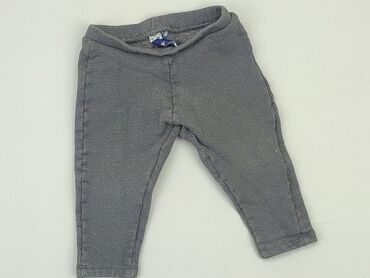 czarne woskowane legginsy: Niemowlęce spodnie materiałowe, 9-12 m, 74-80 cm, 5.10.15, stan - Bardzo dobry