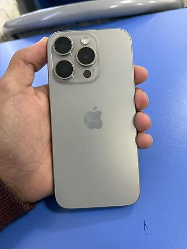 Мобильные телефоны: IPhone 15 Pro, Б/у, 128 ГБ, Natural Titanium, 87 % — 1